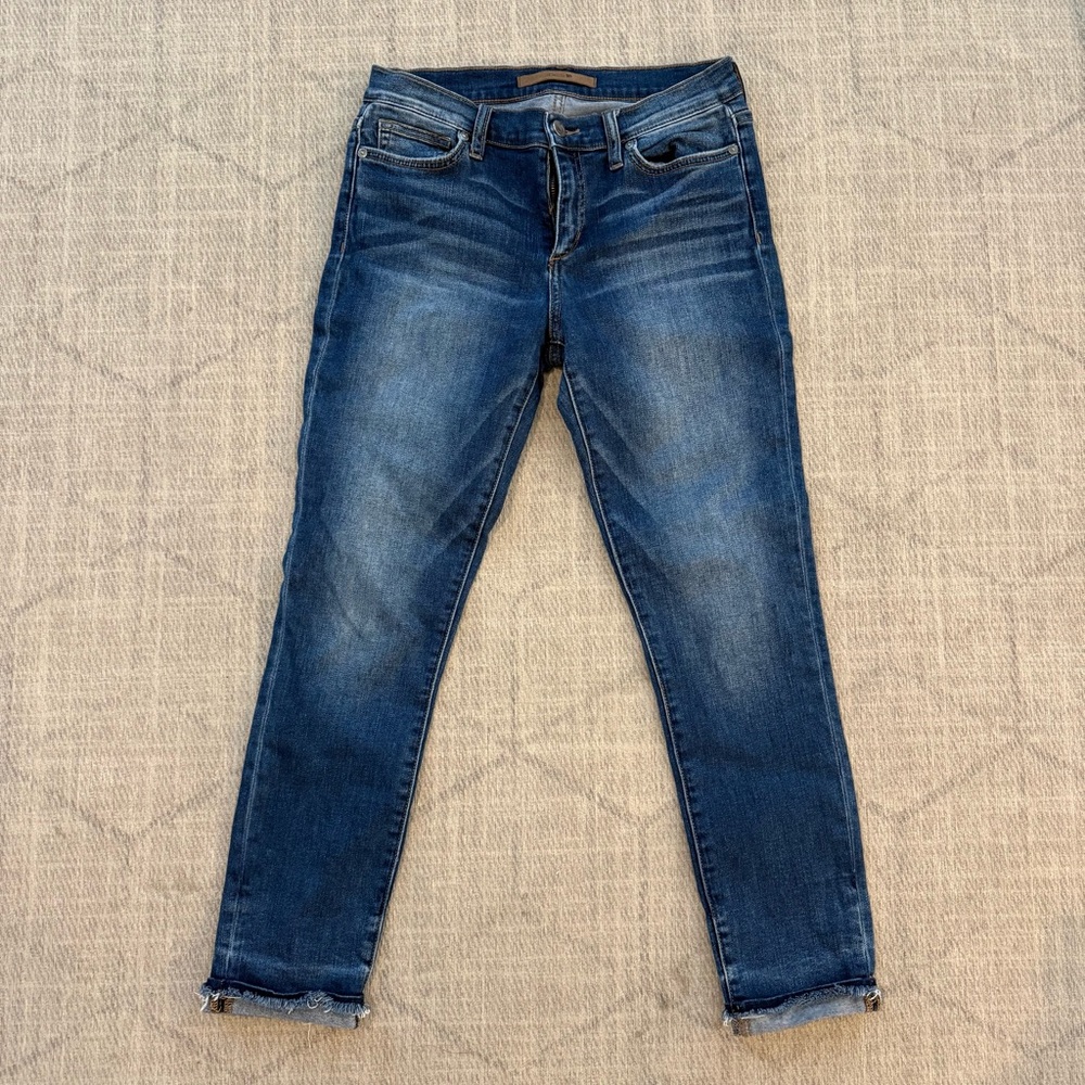 Joe's Jeans Dark Blue Skinny Raw Hem Jeans 28